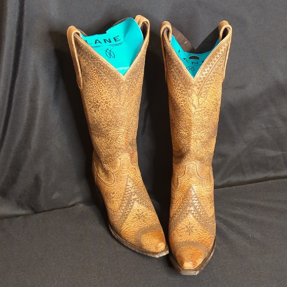 Lane Women's Tan Western Heeled Boots